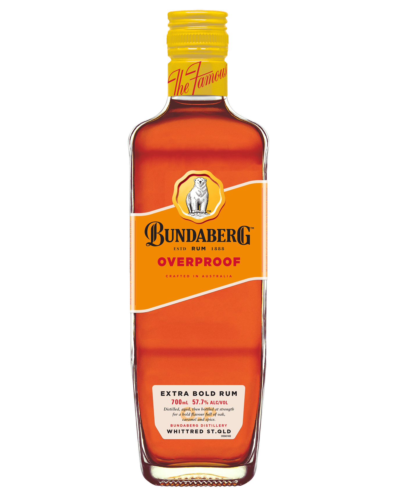 BUNDABERG OVERPROOF RUM 700ML