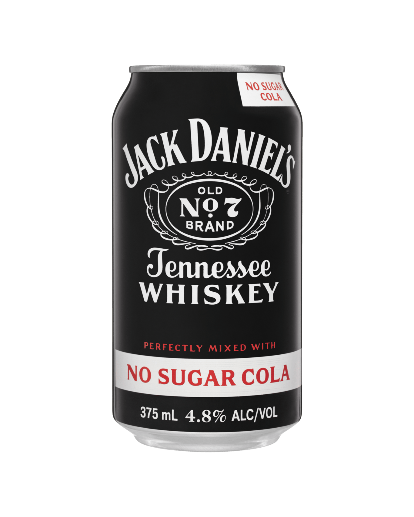 JACK DANIELS & COLA NO SUGAR CAN 375ML 24PK